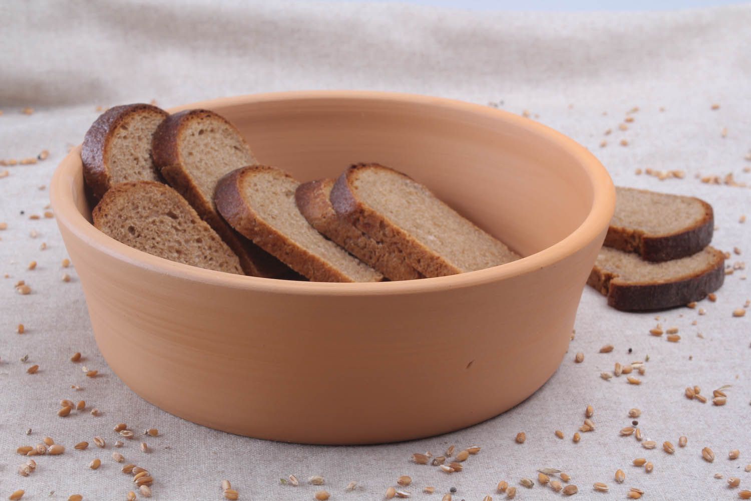 Tigela para pão de argila feita à mão louça de cerâmica decorativa artesanal foto 1