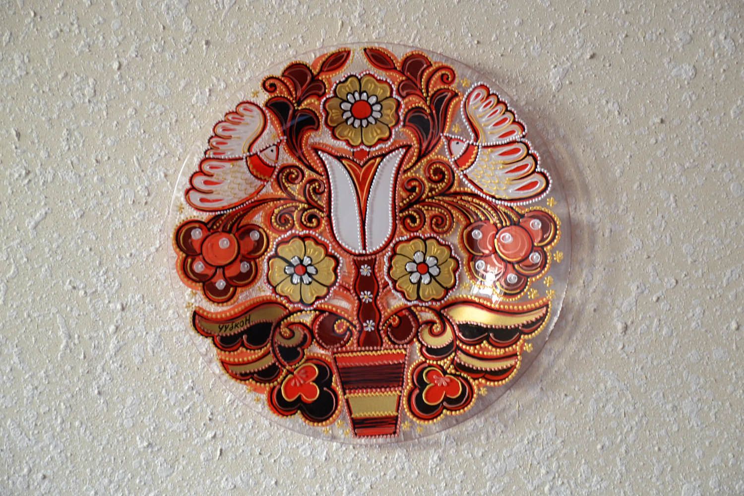 Decorative plate with painting  photo 1