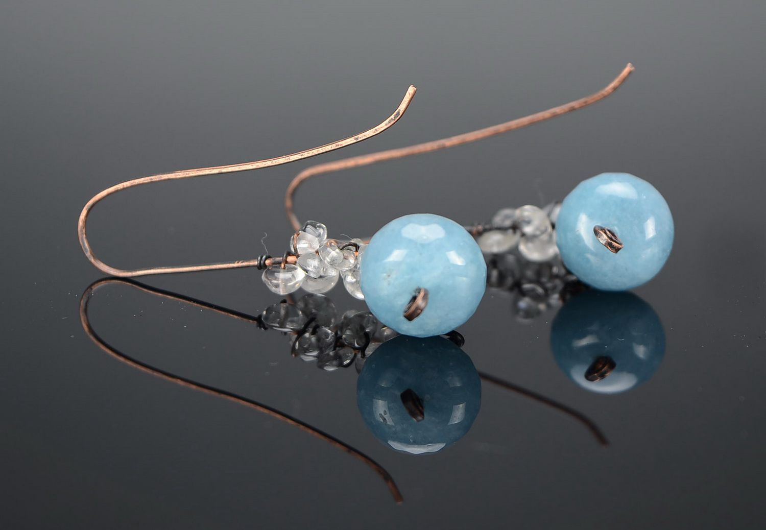 Boucles D'oreilles Créoles En Argent 925 Avec Aigue-marine - Forme Goutte Hypoallergénique - Cadeau Femme