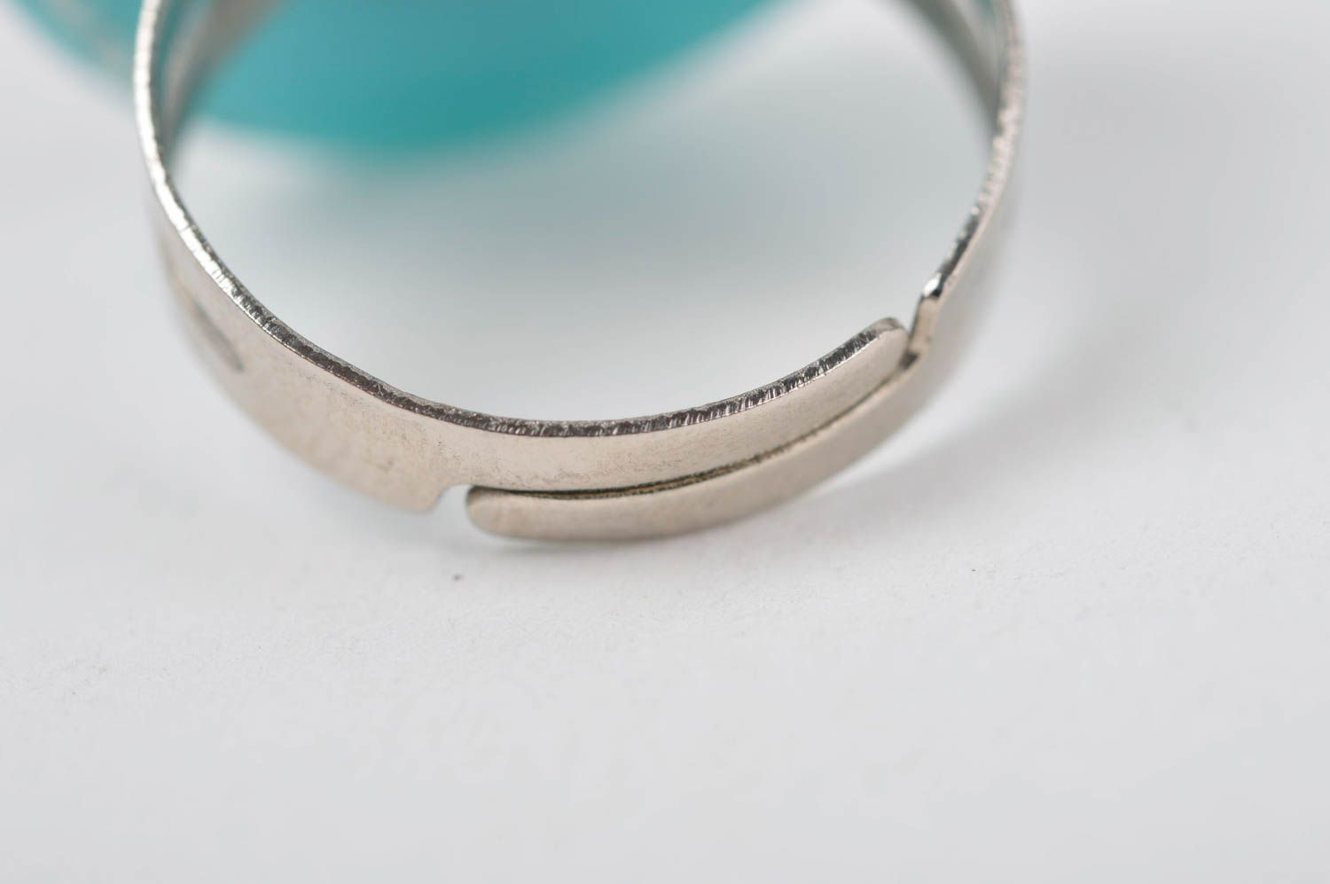 Кольцо ручной работы авторское украшение кольцо из стекла бижутерия из стекла фото 4