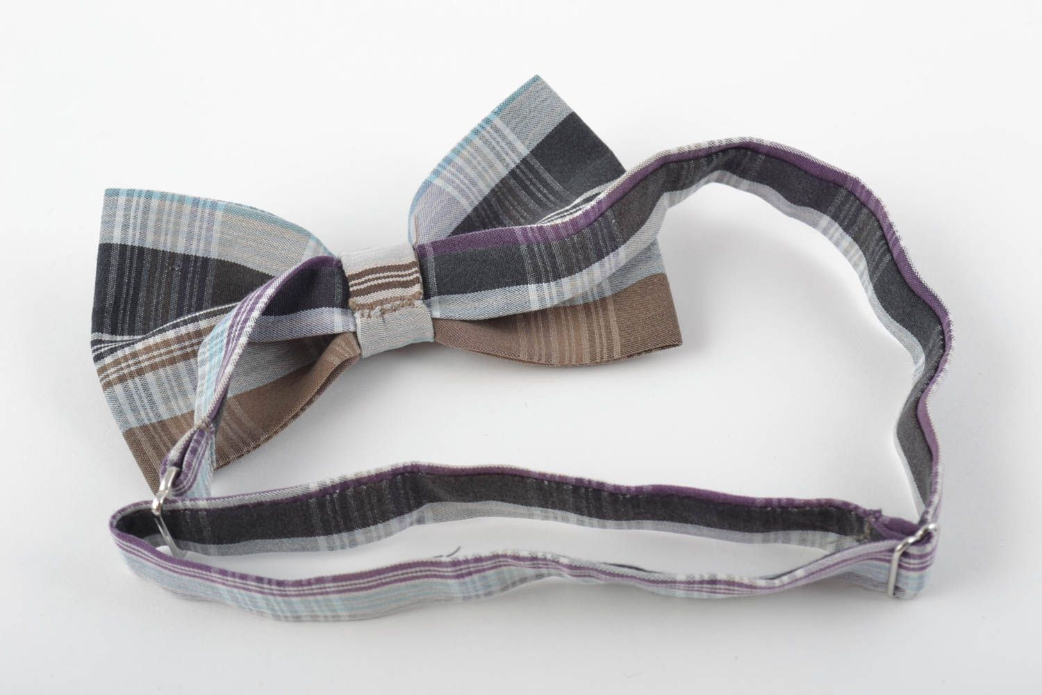 Beautiful handmade designer textile bow tie with 490 mm adjustable strap photo 3