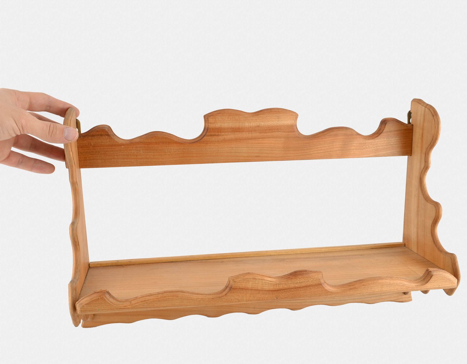 Carved wooden shelf photo 4