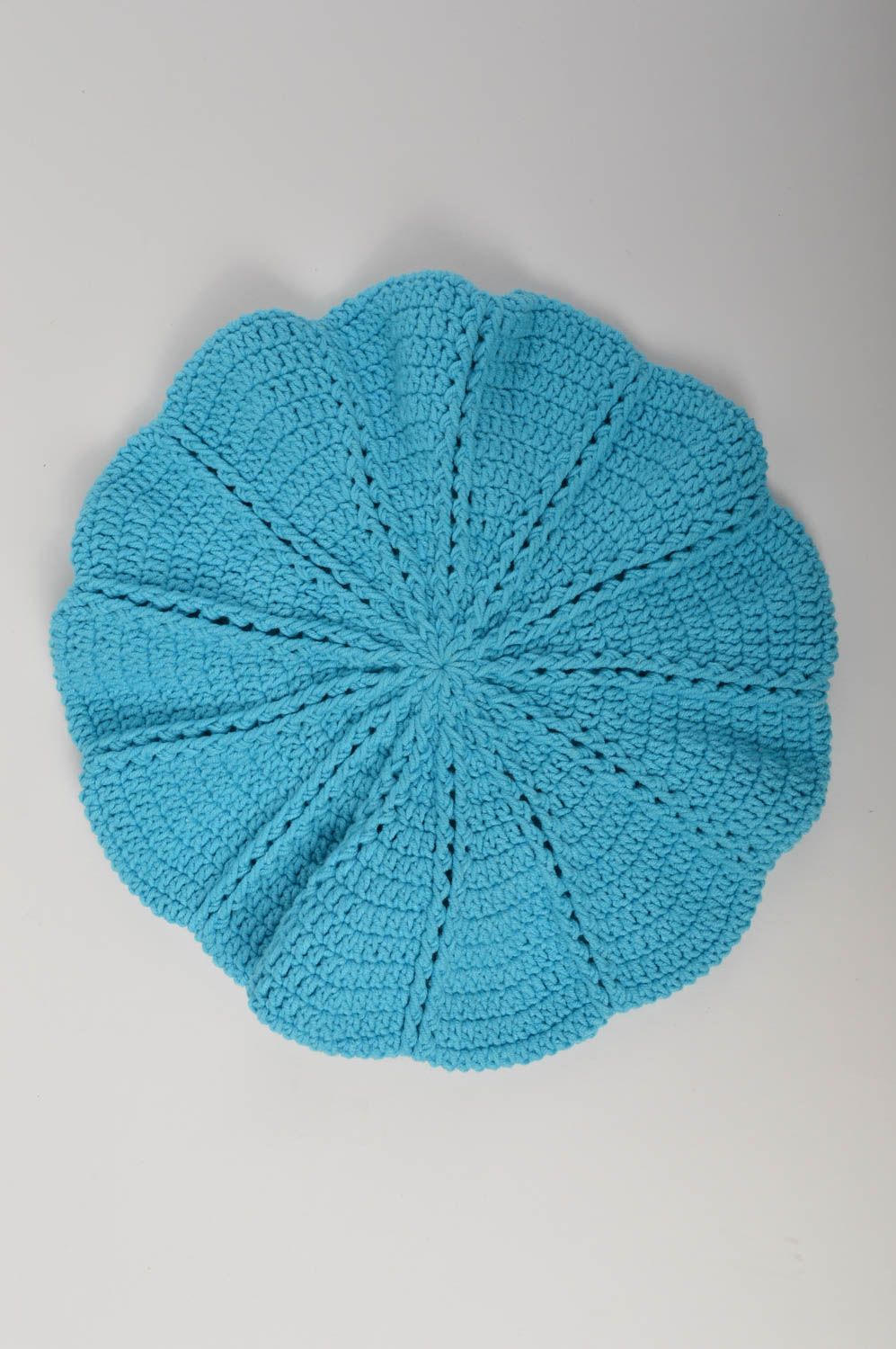 Beautiful handmade crochet hat warm winter hat childrens beret gift ideas photo 2