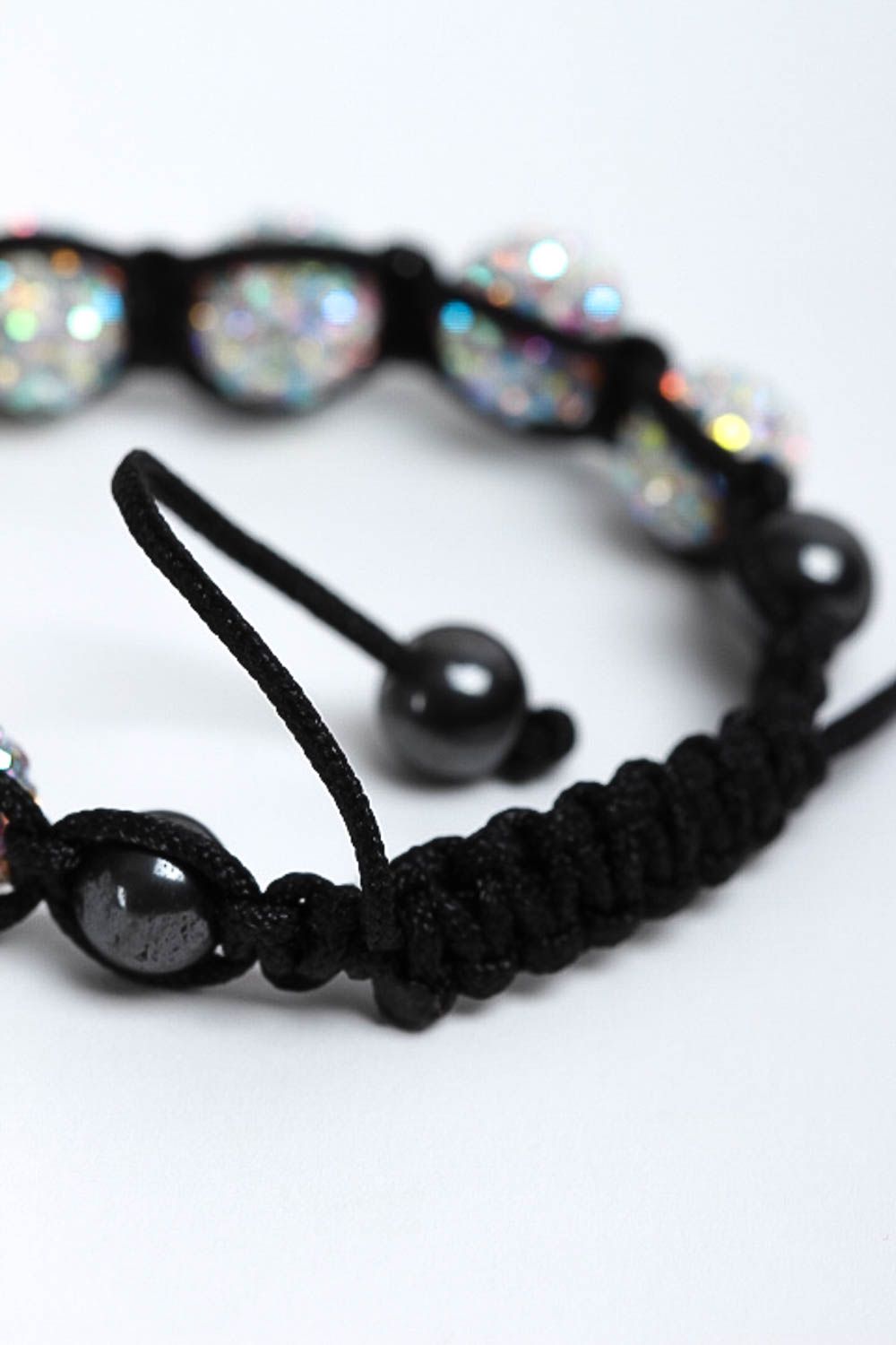 Bracelet fait main Bijou tendance en hématite noire Accessoire femme design photo 4