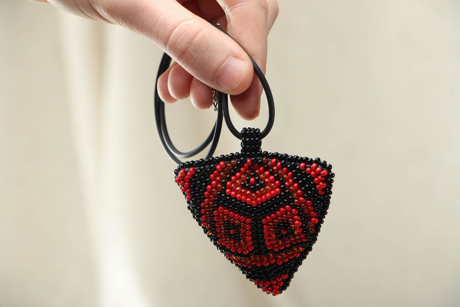 Homemade pendant with Czech beads photo 4