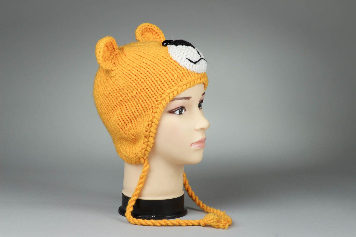 Knitted hat Bear photo 3