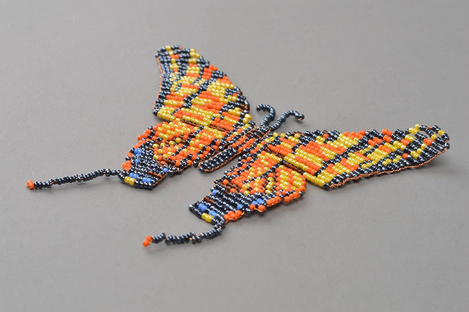 Handmade fridge magnet beaded butterfly for kitchen decor interior ideas photo 3