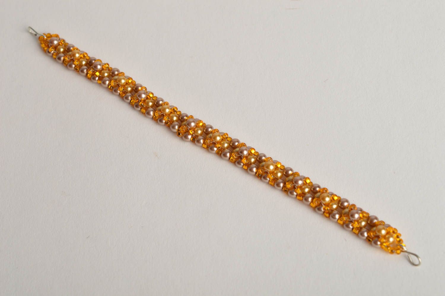 Golden beads cord bracelet wrist all-size bracelet for girls photo 2