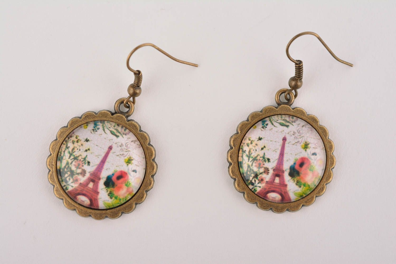 Elite handmade metal earrings unusual homemade glass earrings gifts for her photo 4