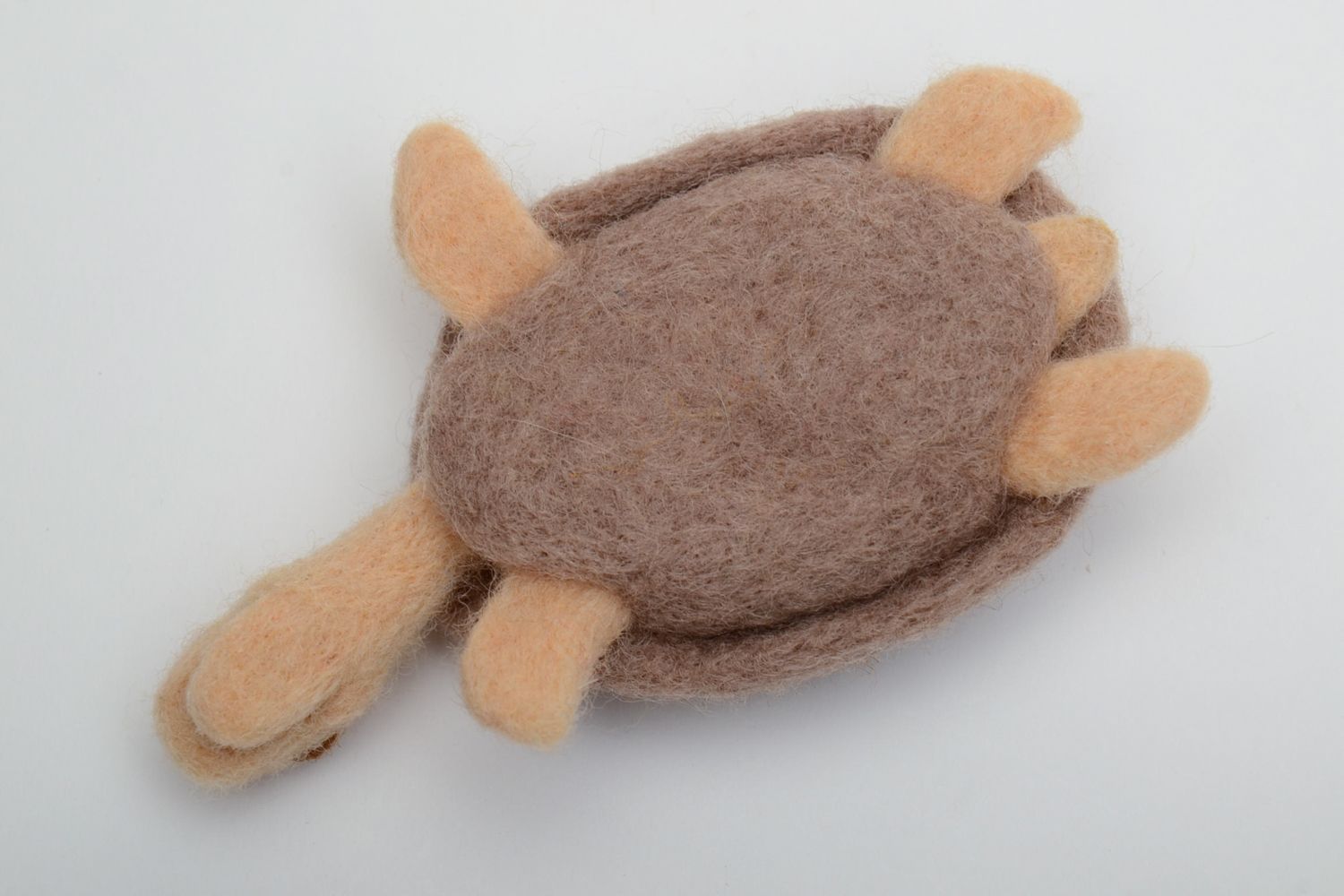 Игрушка для дома ручной работы из шерсти в технике валяния Черепаха фото 4
