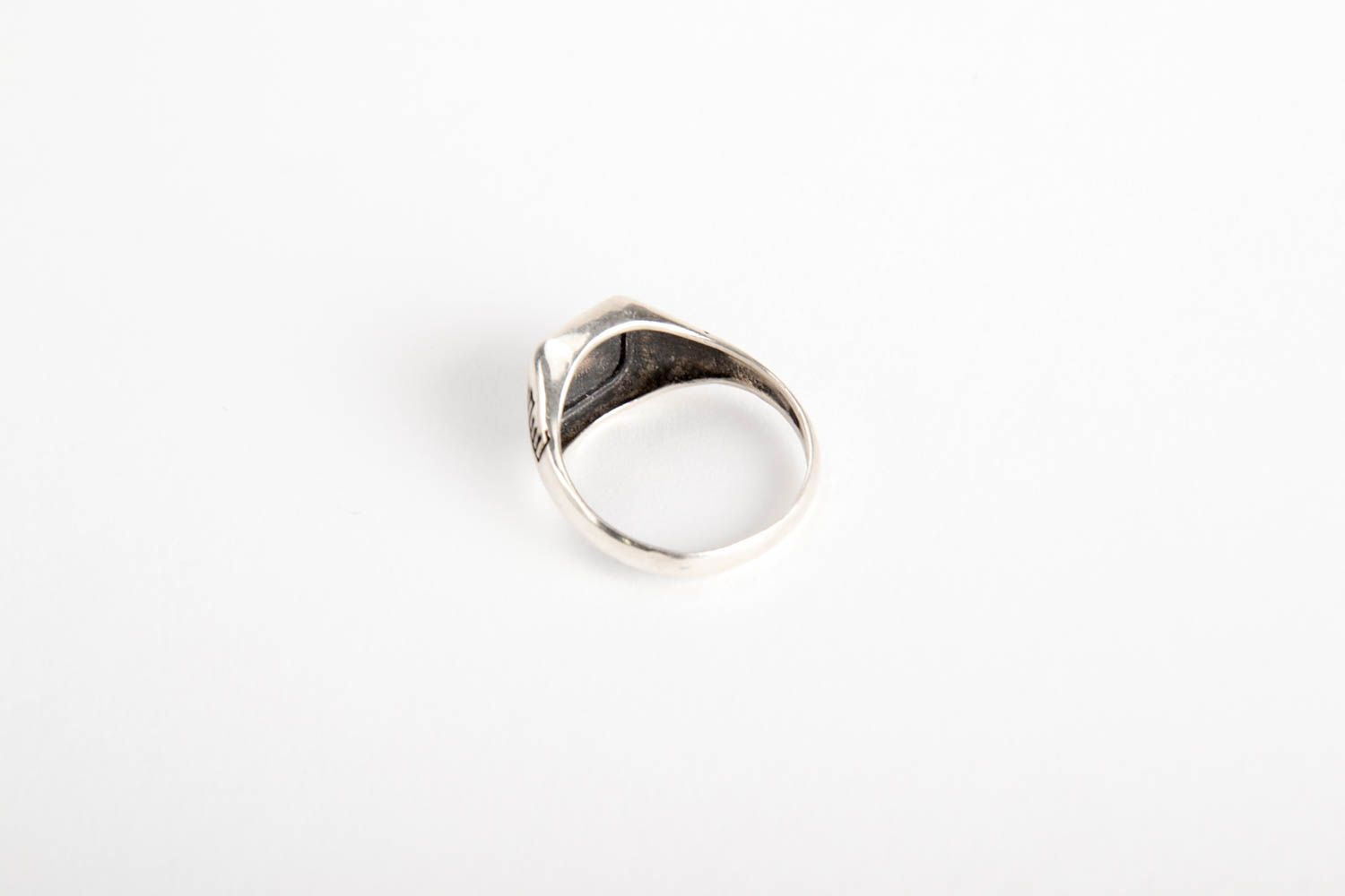 Handmade ring designer ring for men silver accessory gift for men unusual gift photo 3