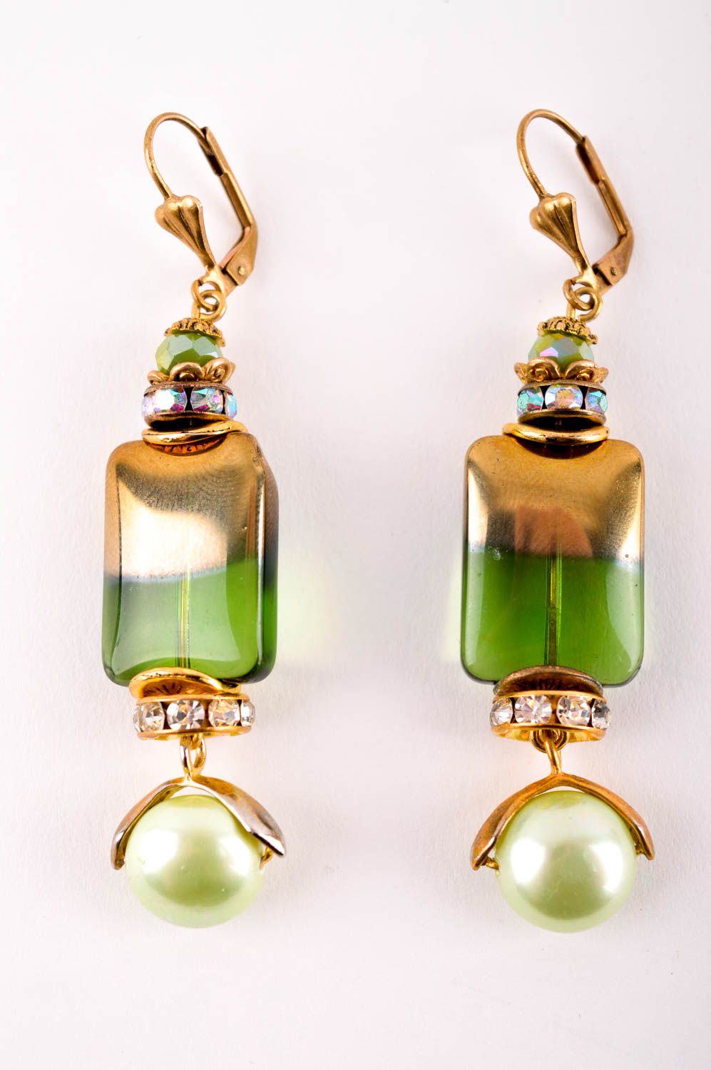 Handmade earrings designer accessory for women unusual earring with stones photo 3