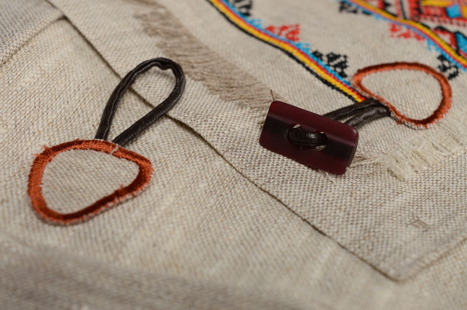 Женская сумка из ткани ручной работы с вышивкой крестиком фото 5