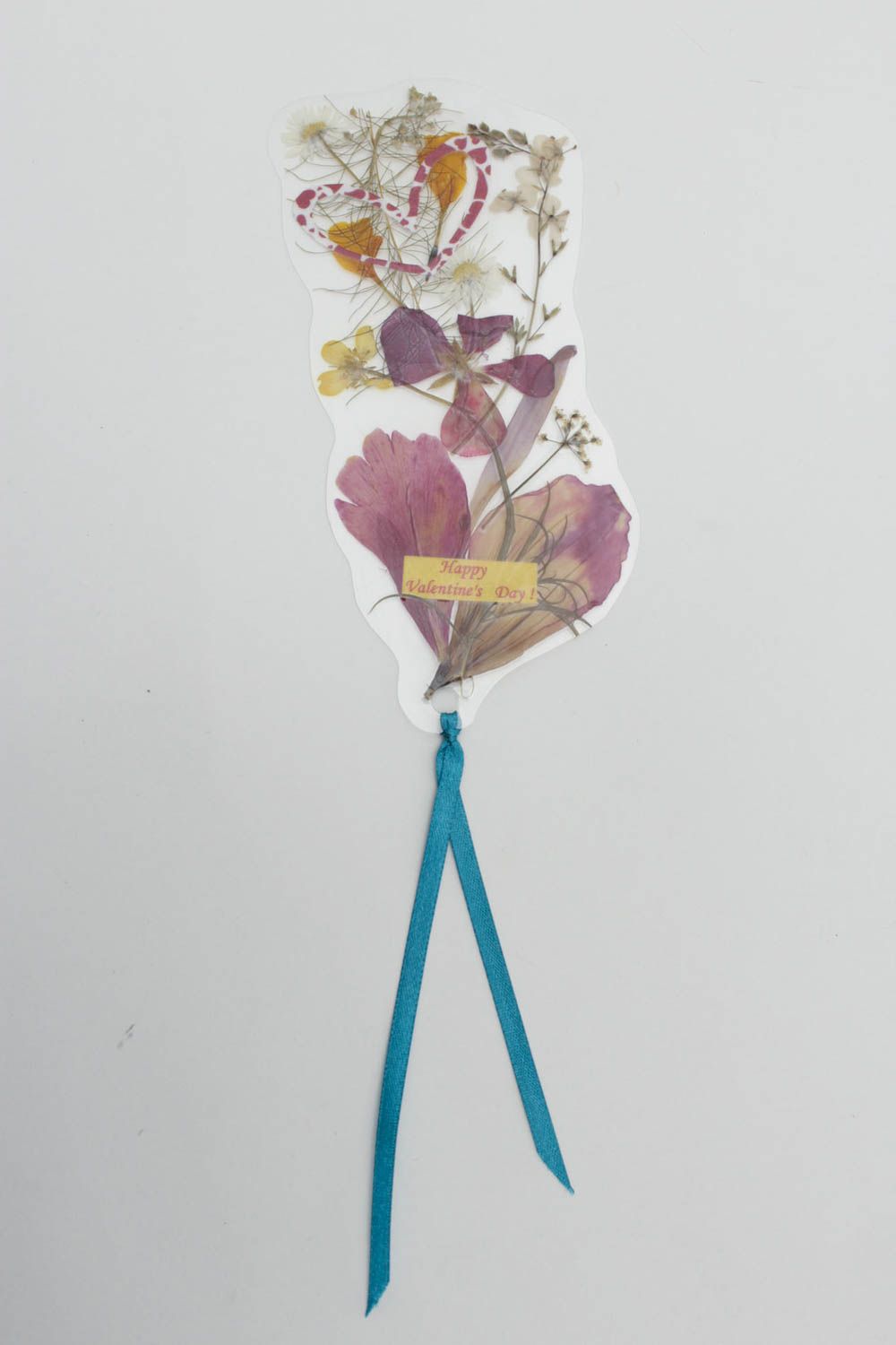 Marcapáginas artesanal de flores secas regalo artesanal artículo de papelería foto 3