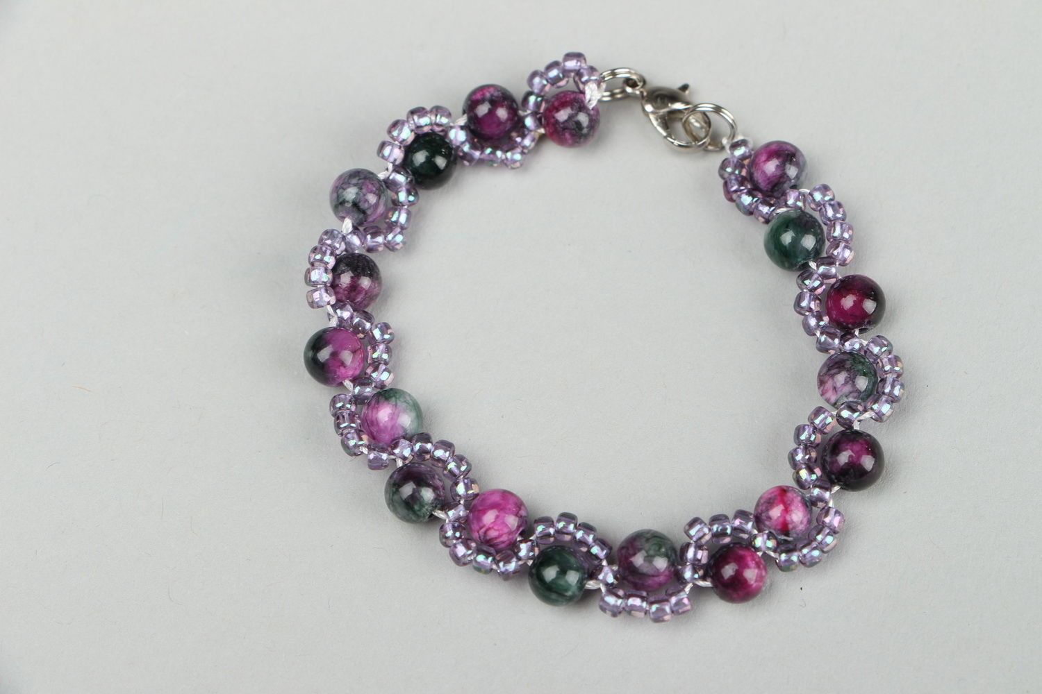 Bracelet with tourmaline and beads photo 2