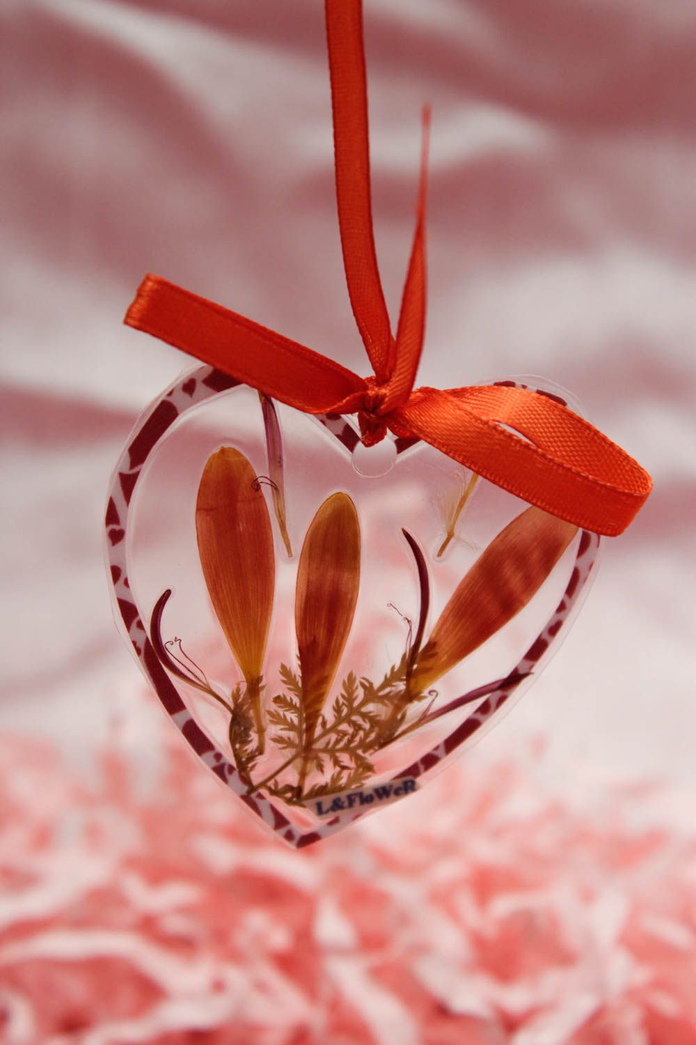 Декоративное сердце ручной работы сердце с цветами декор для дома авторский фото 1