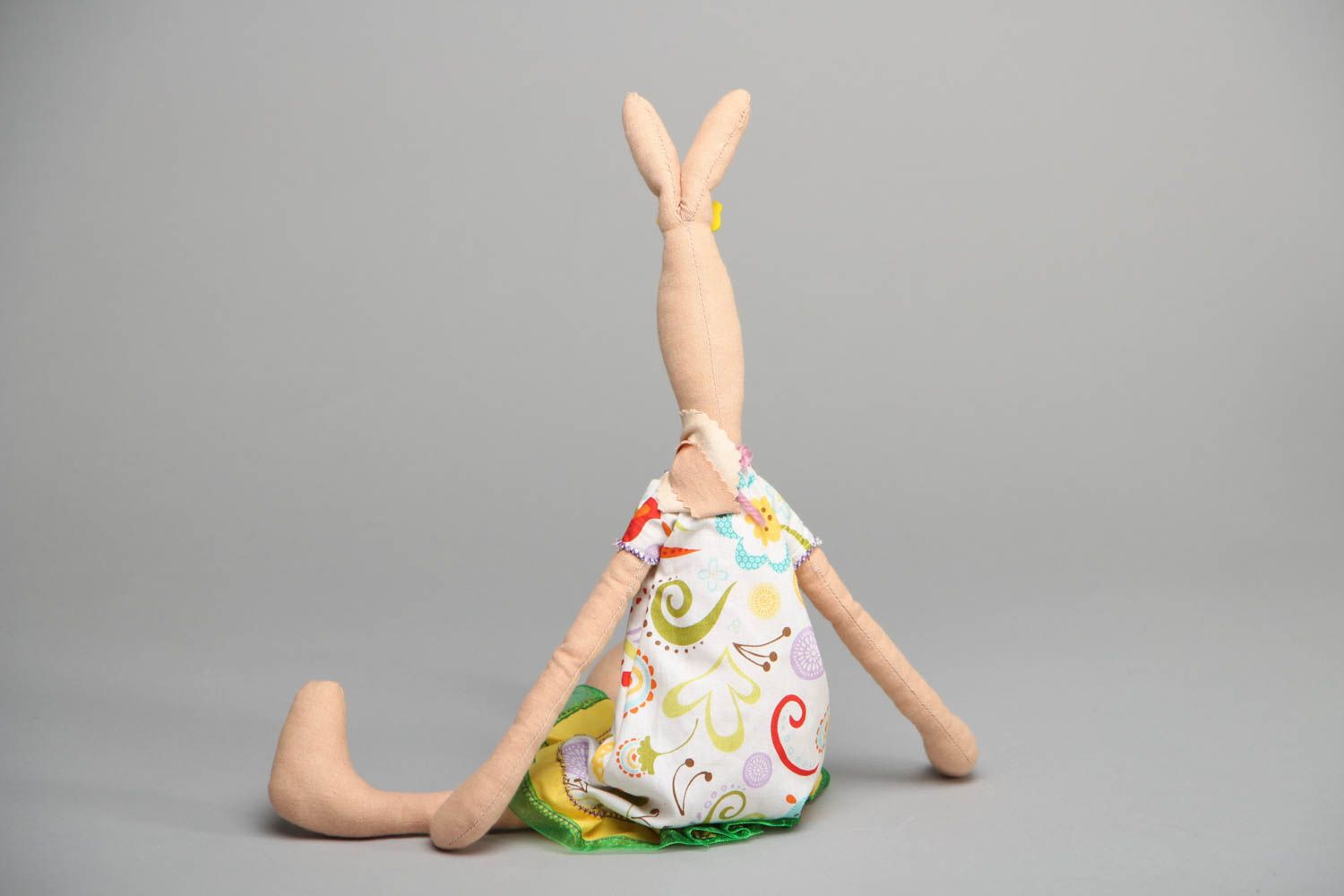 Мягкая игрушка текстильная кукла ручной работы Заяц фото 3