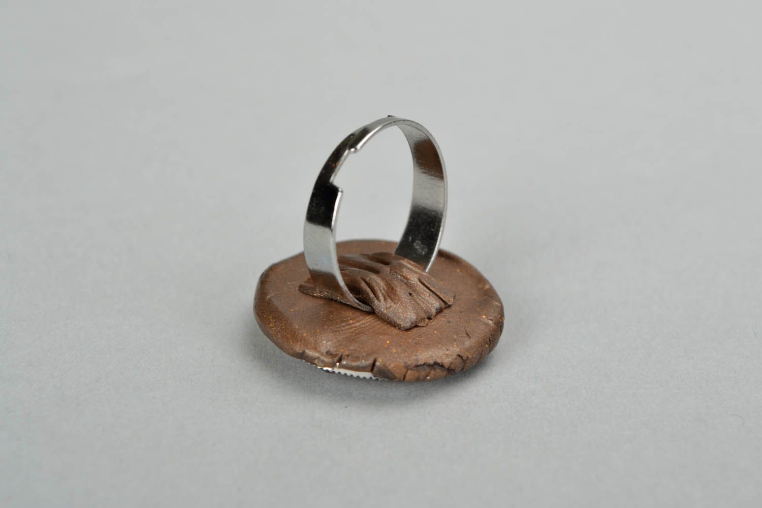 Anel de argila de polímero feito à mão acessório de mulher artesanal  foto 4