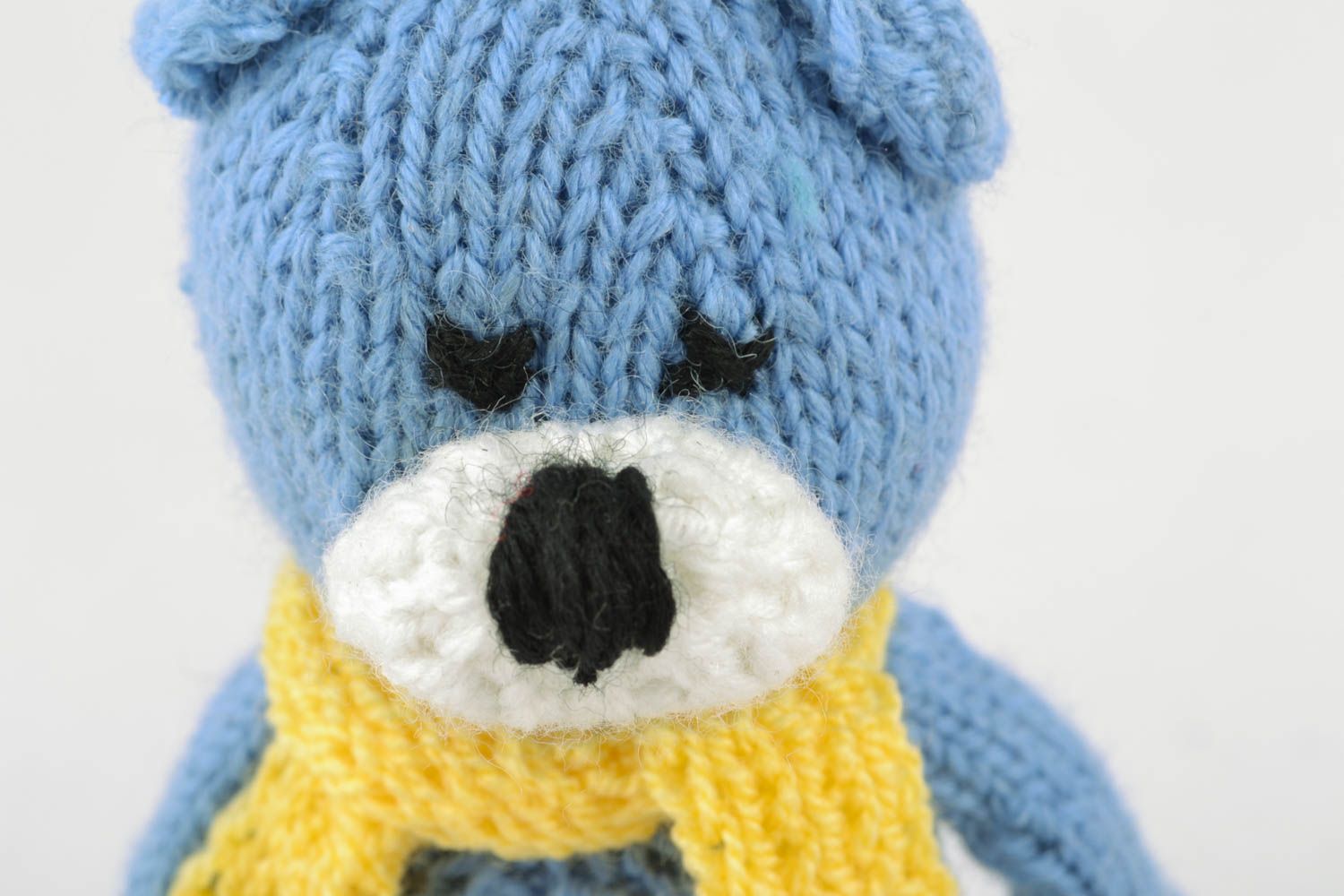 Giocattolo a maglia fatto a mano pupazzo morbido a forma di orsetto da bambini foto 3