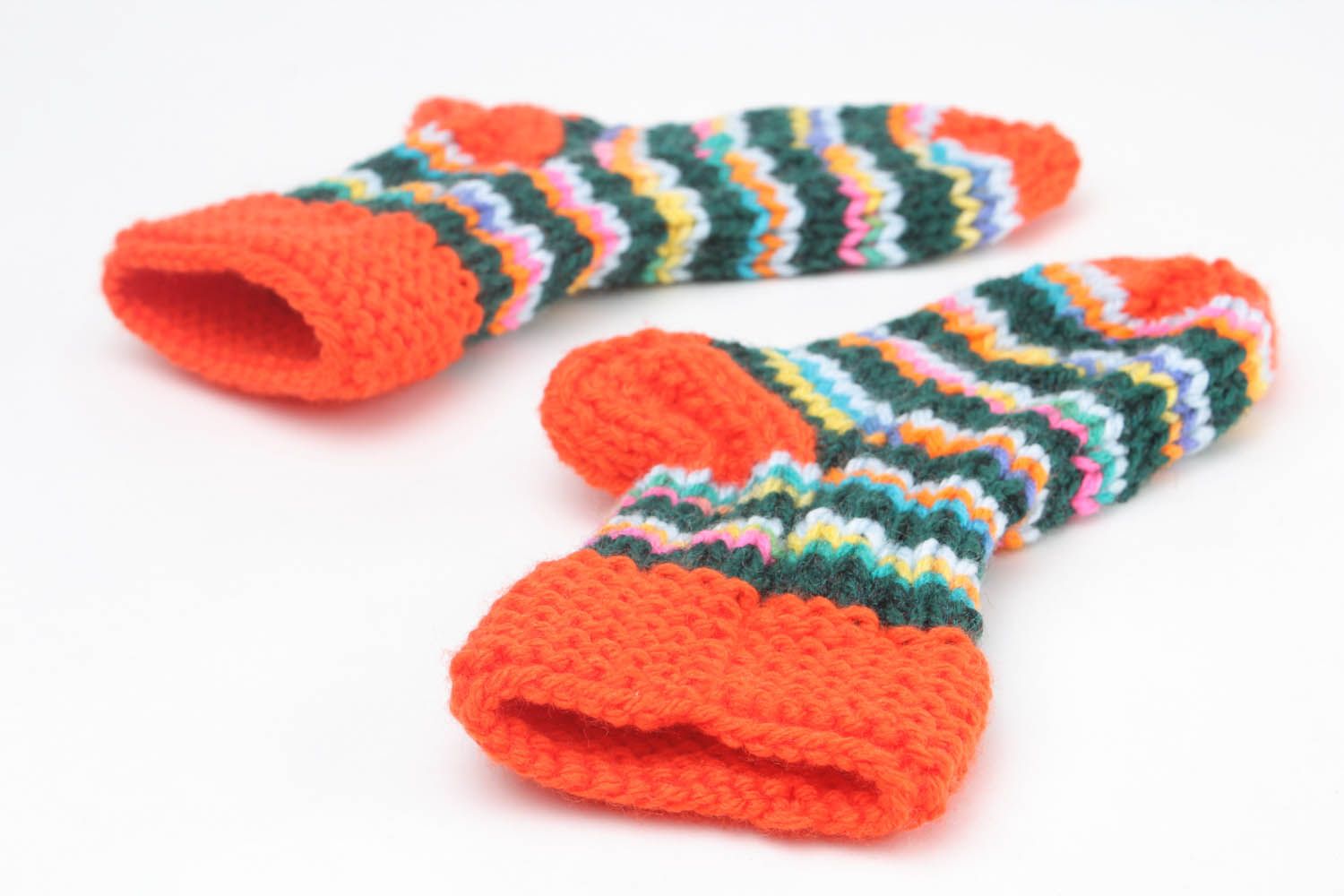 Chaussettes faites main tricotées en laine 
 photo 4