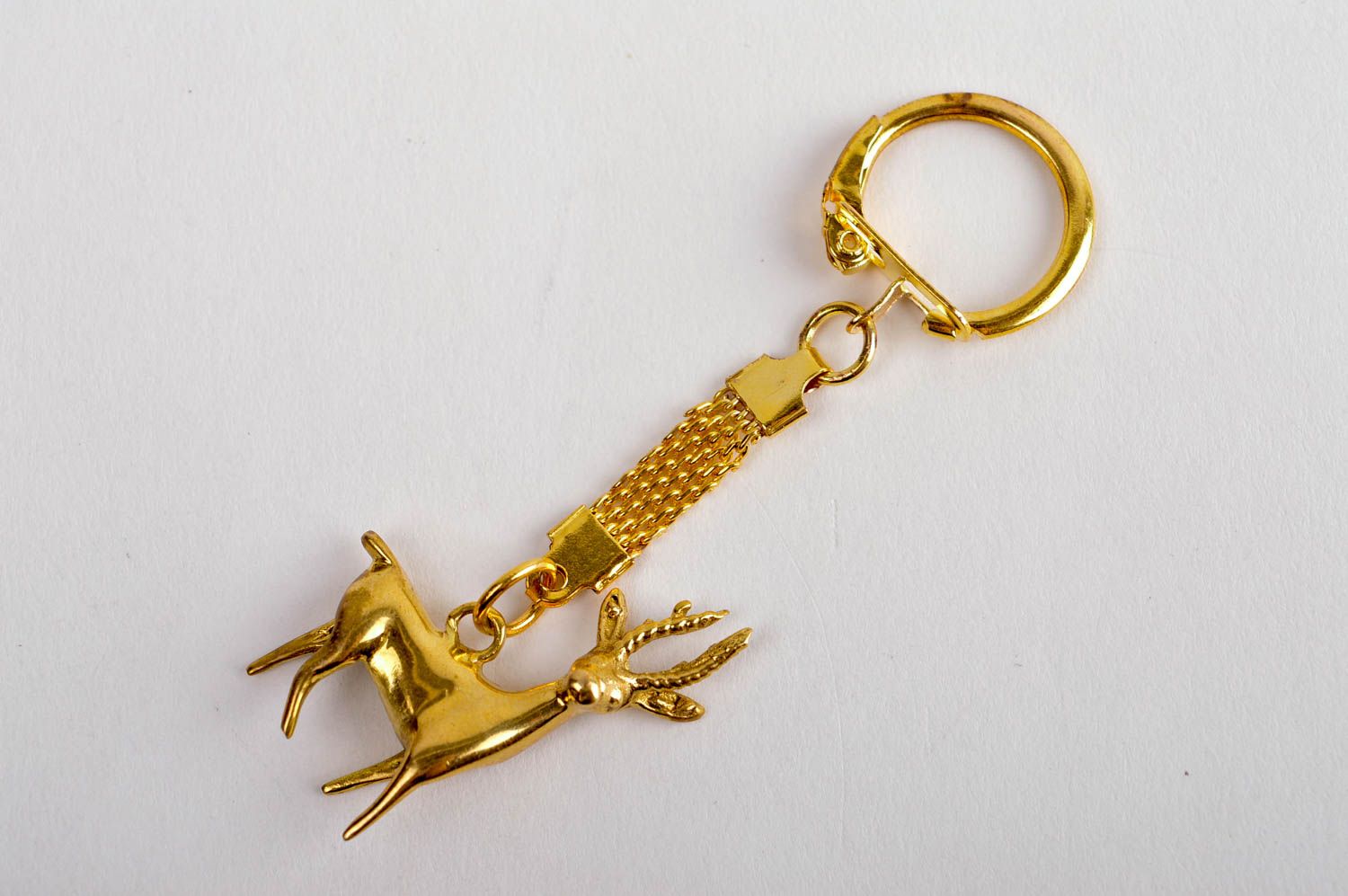 Llavero metálico de color oro artesanal regalo para hijos accesorio para llaves foto 4