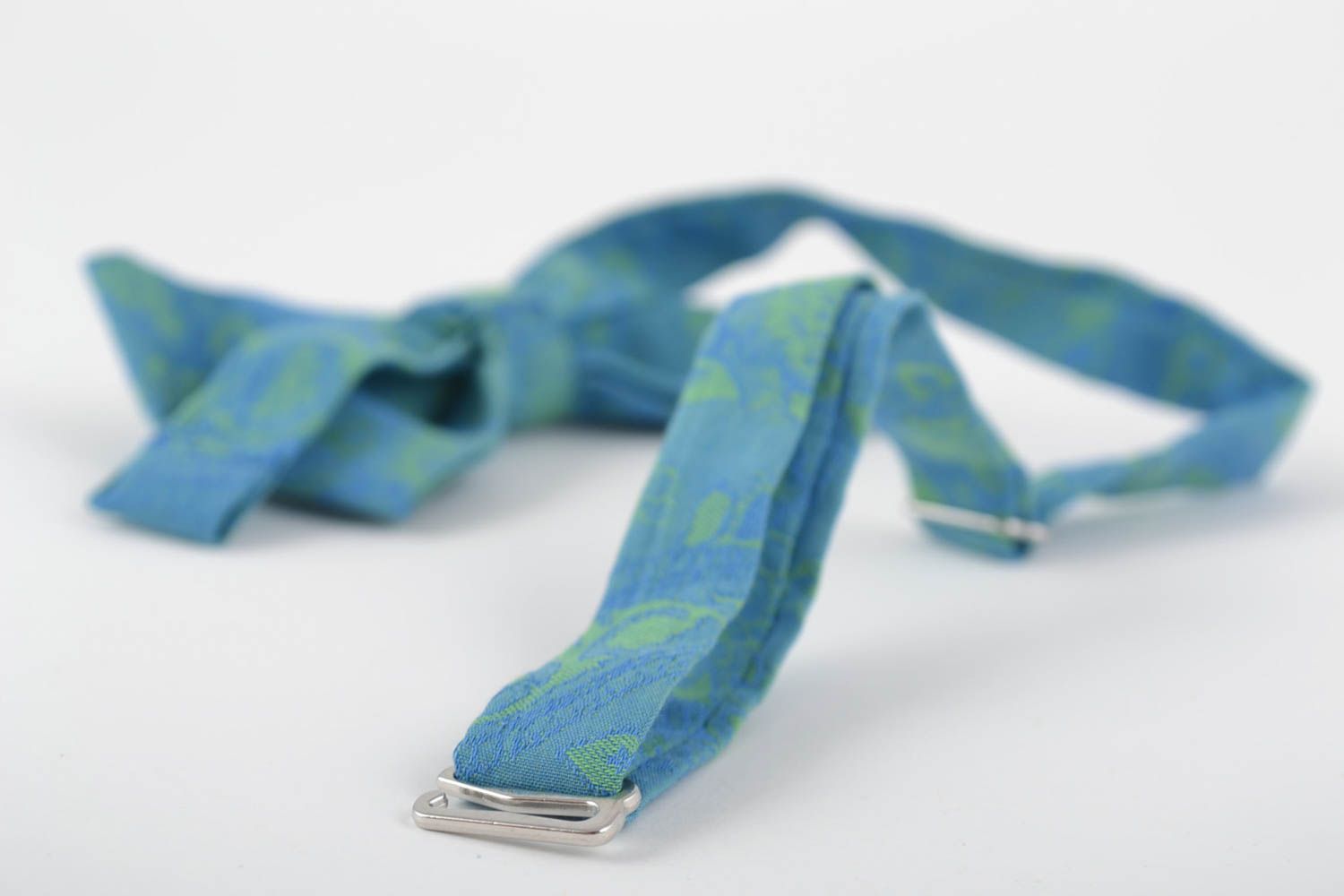 Stylish handmade designer textile bow tie of beautiful color photo 5