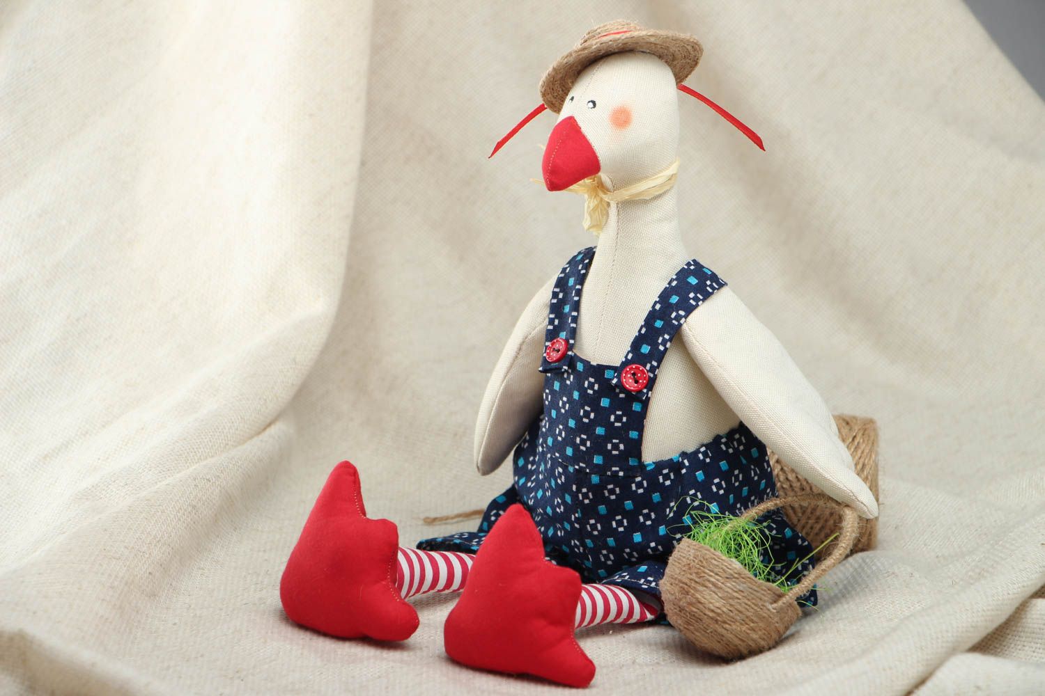 Fabric interior toy Easter Goose photo 1