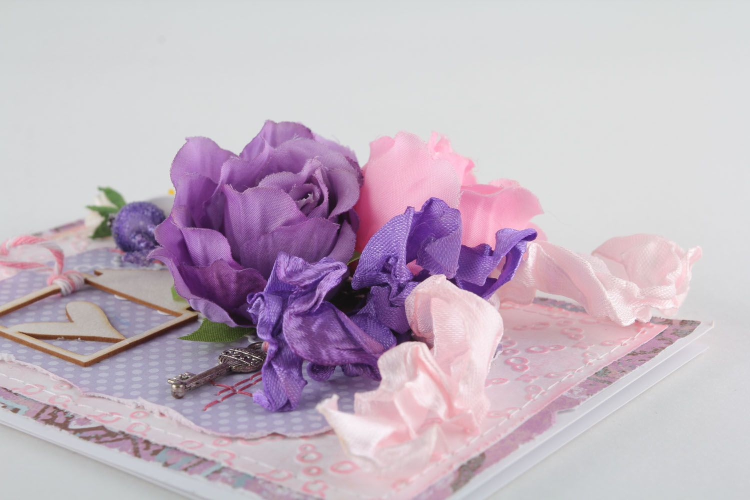 Cartão de felicitações com flores  foto 1
