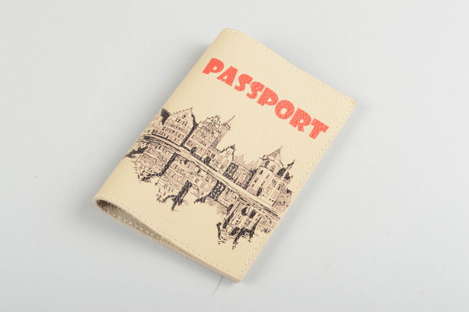 Porta documentos hecho a mano estuche para pasaporte regalo original para amigo foto 4