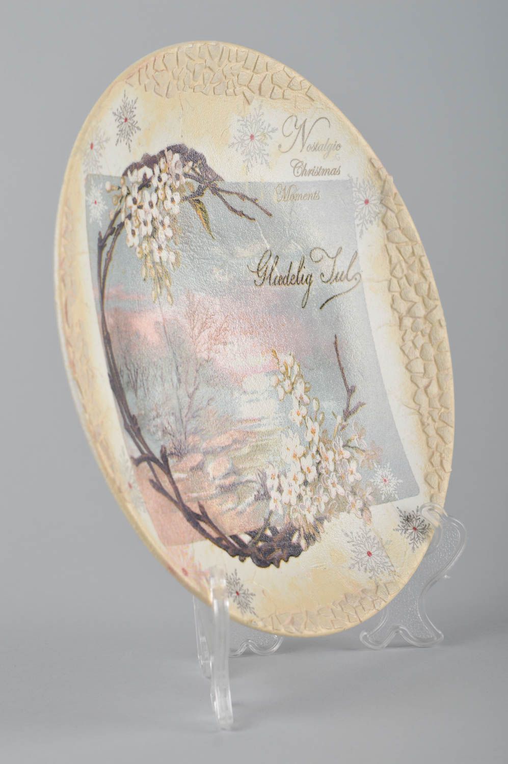 Plato decorativo hecho a mano objeto de decoración hermoso vajilla moderna  foto 4