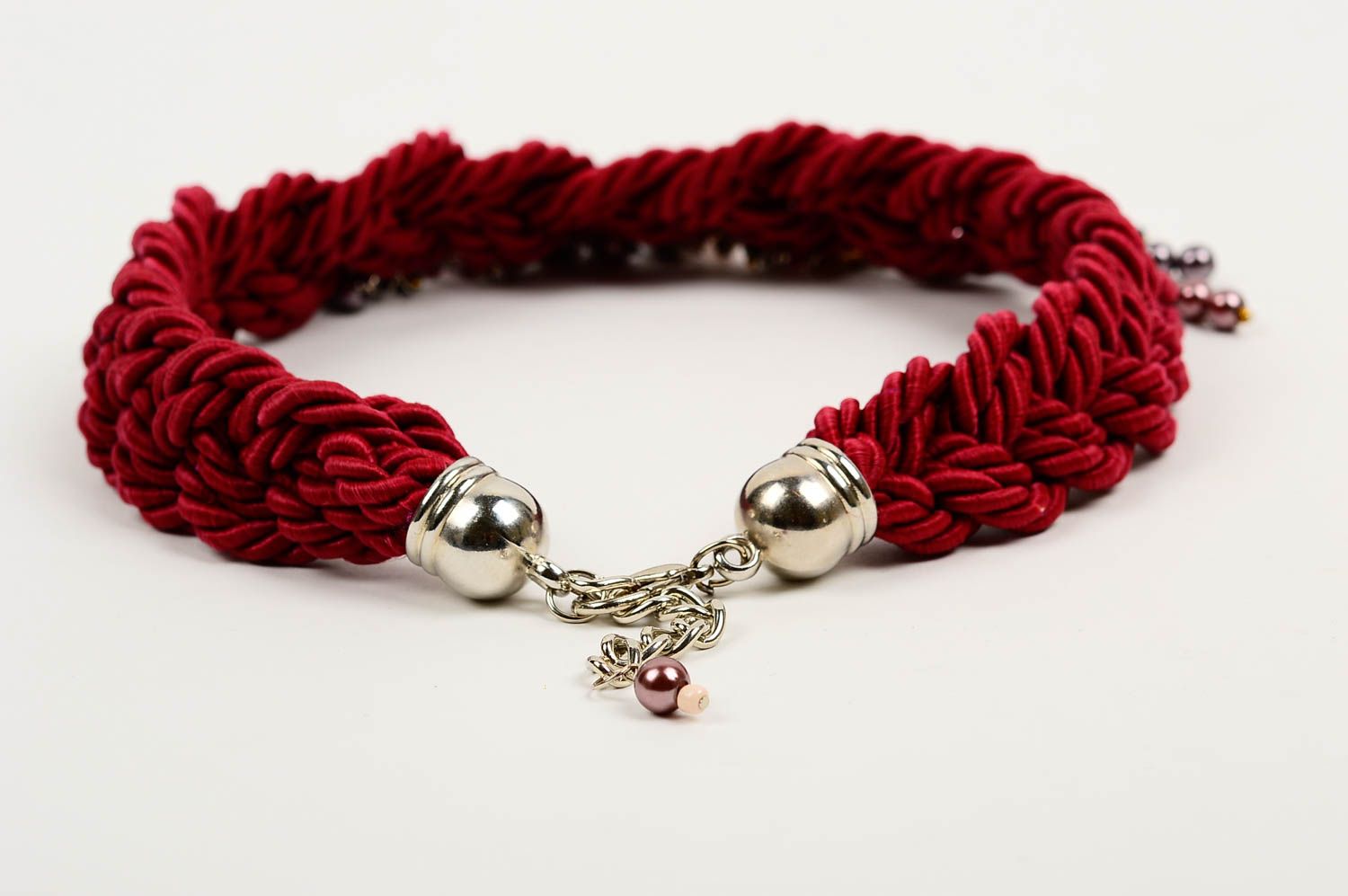 Stylish handmade textile necklace trendy jewelry design fashion trends photo 3