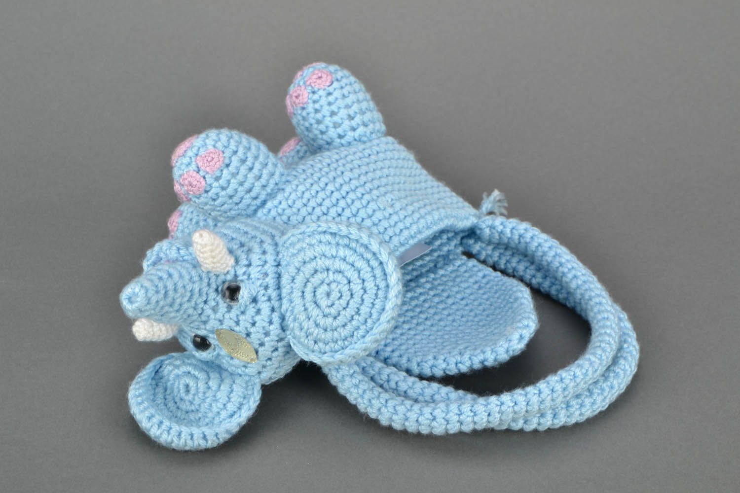 Children's crocheted purse Elephant photo 5