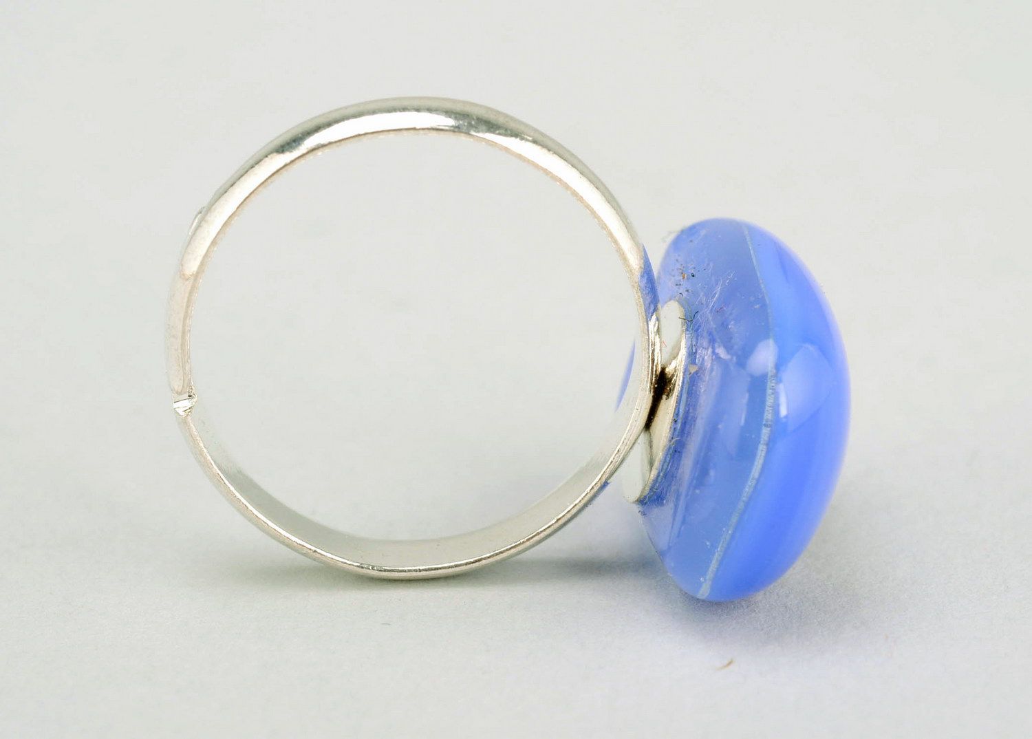 Ring made of fusing glass Eye of the Sky photo 2