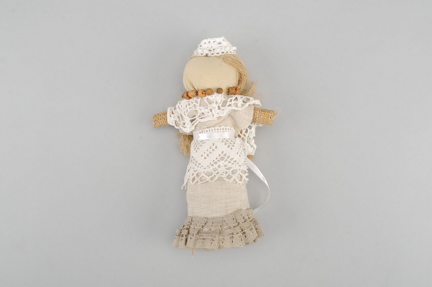 Bambola etnica di stoffa fatta a mano amuleto talismano slavo foto 3