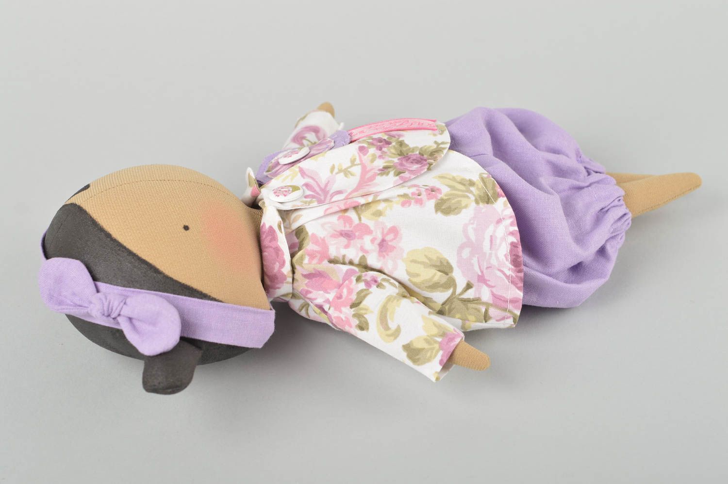 Puppe aus Stoff handgemacht Kinder Spielzeug originell Deko für Zimmer bunt foto 3