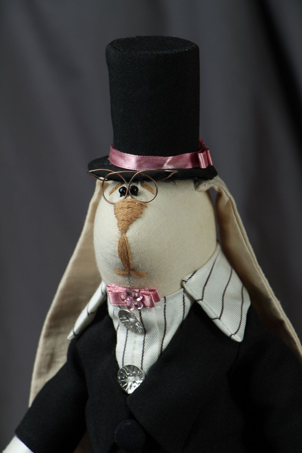 Fabric toy Rabbit in Dinner Jacket photo 2