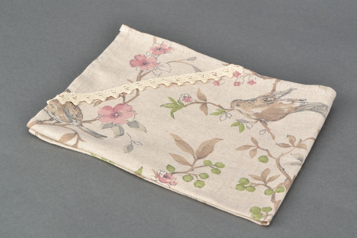 Beautiful decorative napkin made of cotton and polyamide photo 3