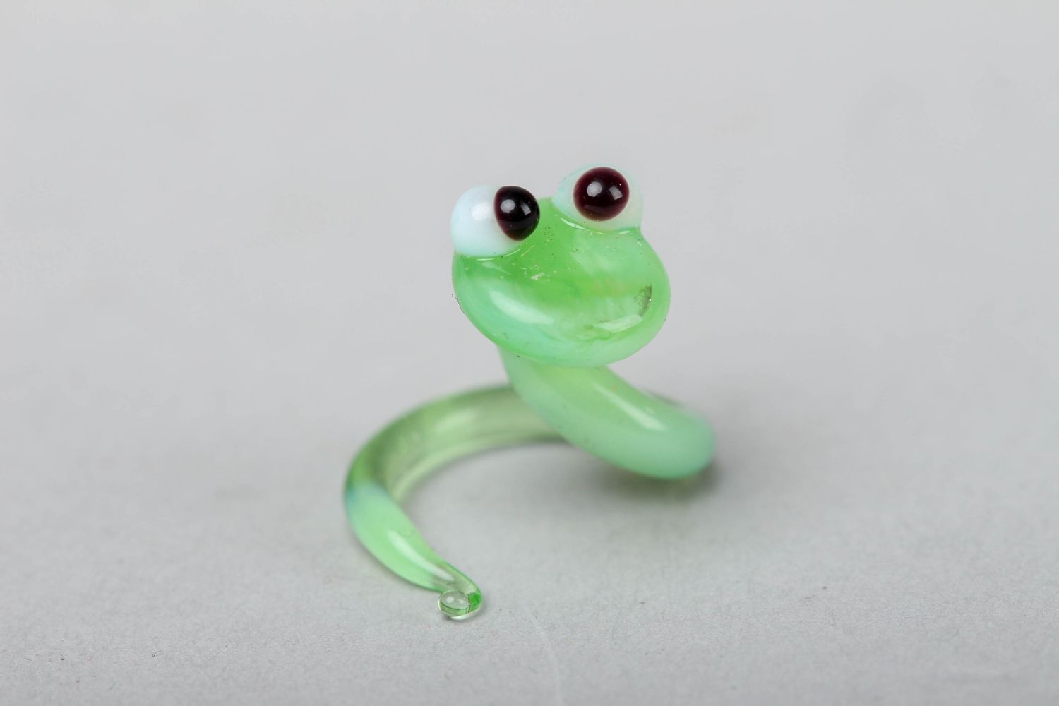Miniature glass statuette of snake photo 1