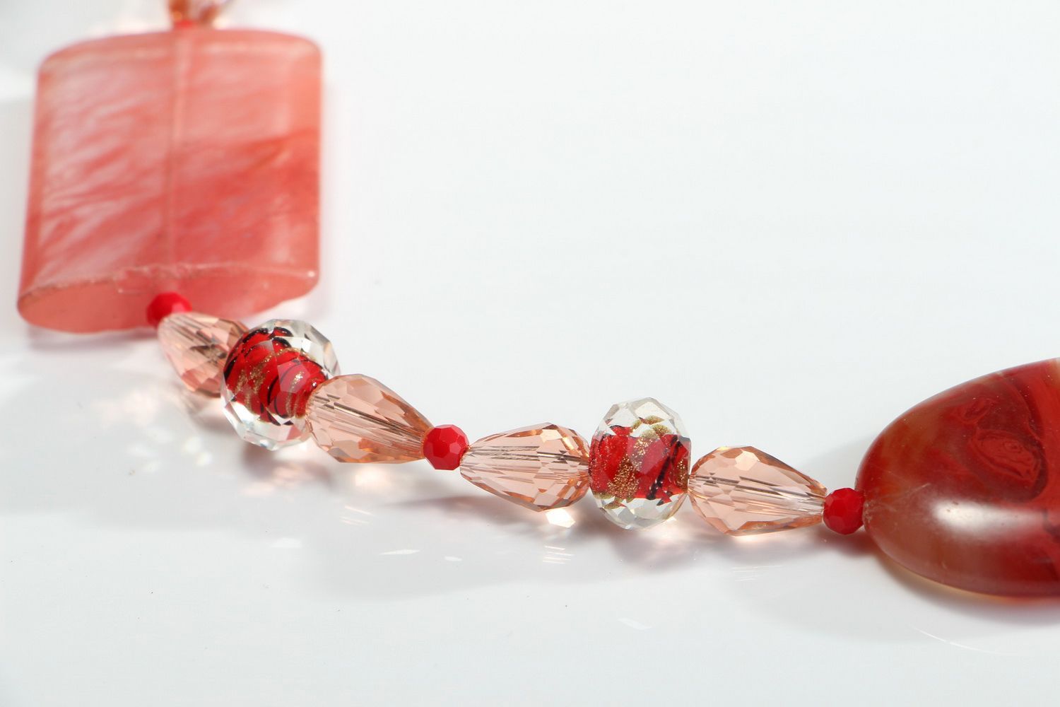 Tourmaline and crystal necklace photo 3