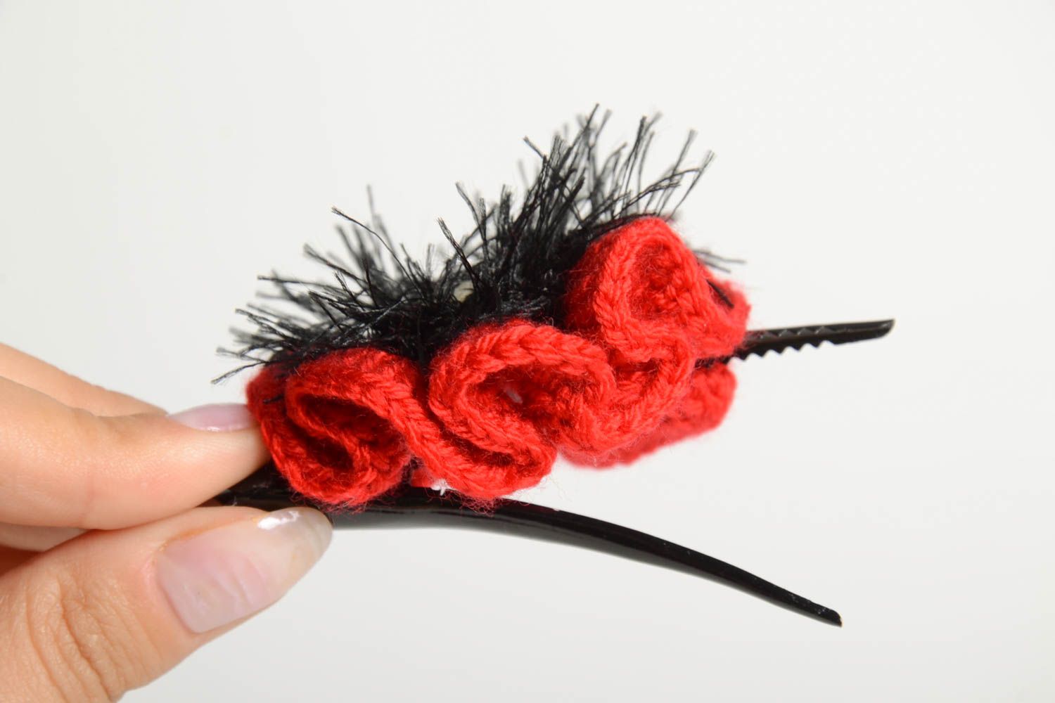 Handmade hair clips designer hair accessory flower hair clips unusual gift photo 5