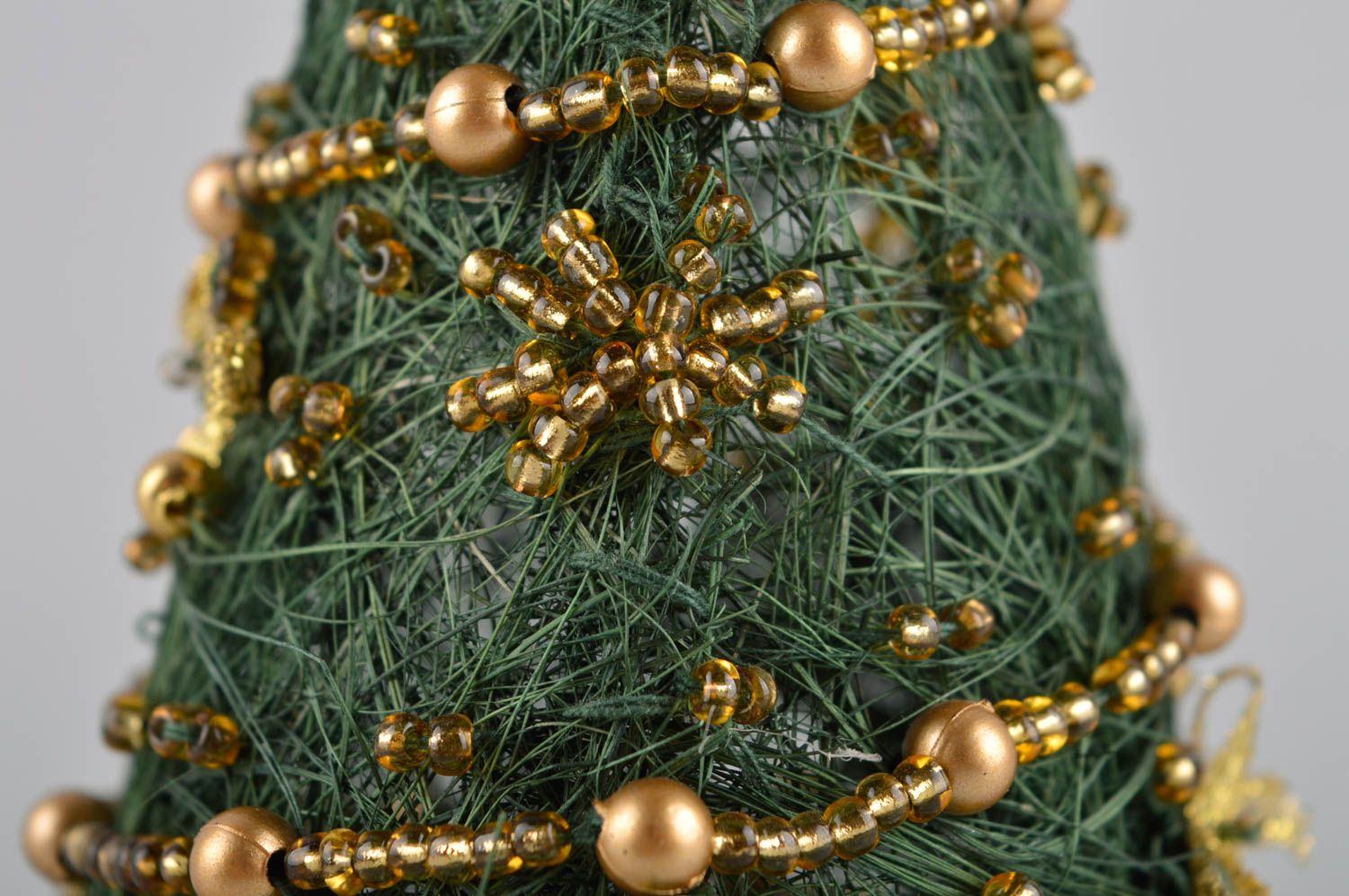 Árbol de Navidad hecho a mano pequeño elemento decorativo adorno de fin de año foto 4