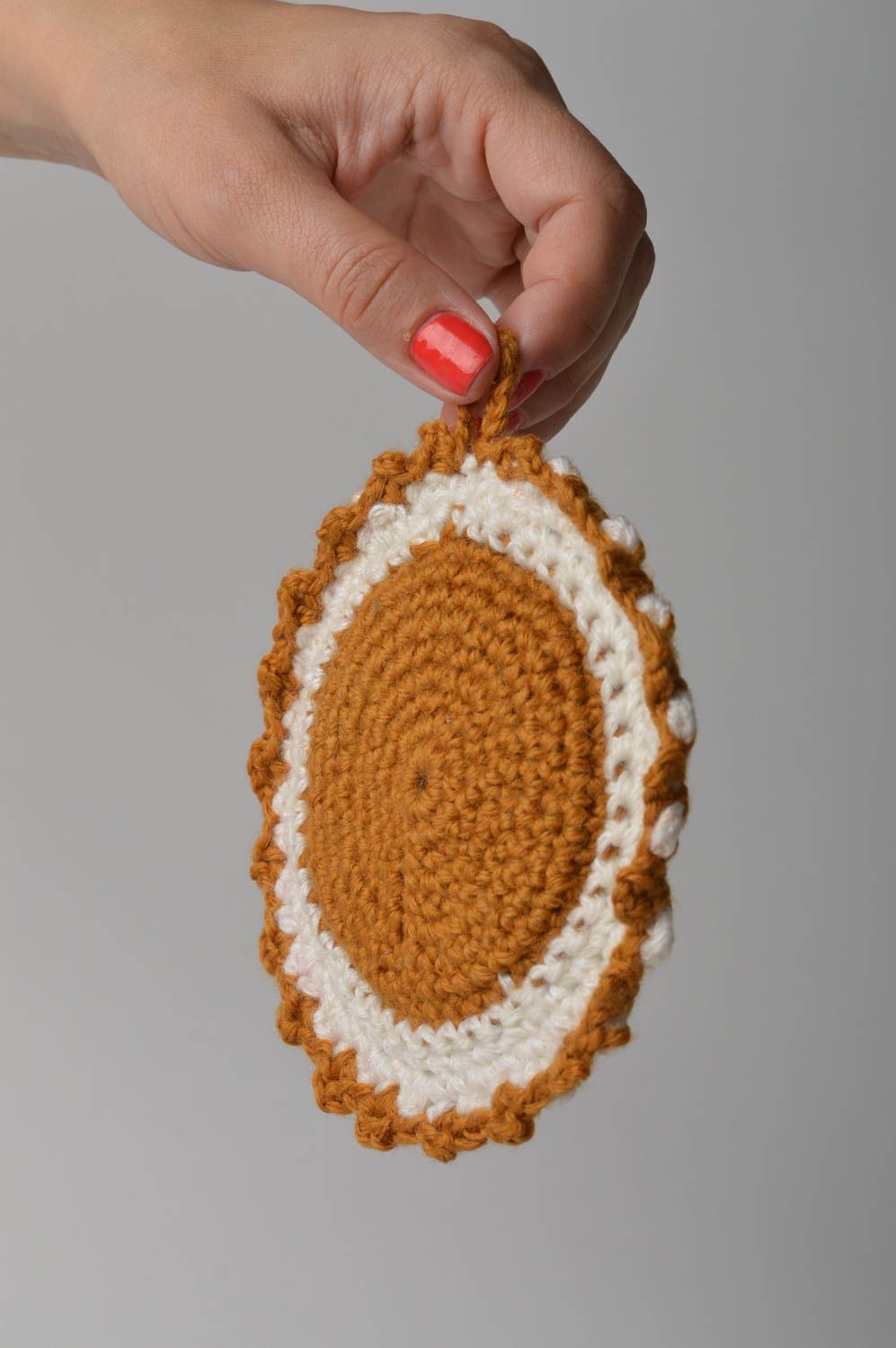 Agarradera de ganchillo hecha a mano textil para el hogar accesorio para cocina foto 2