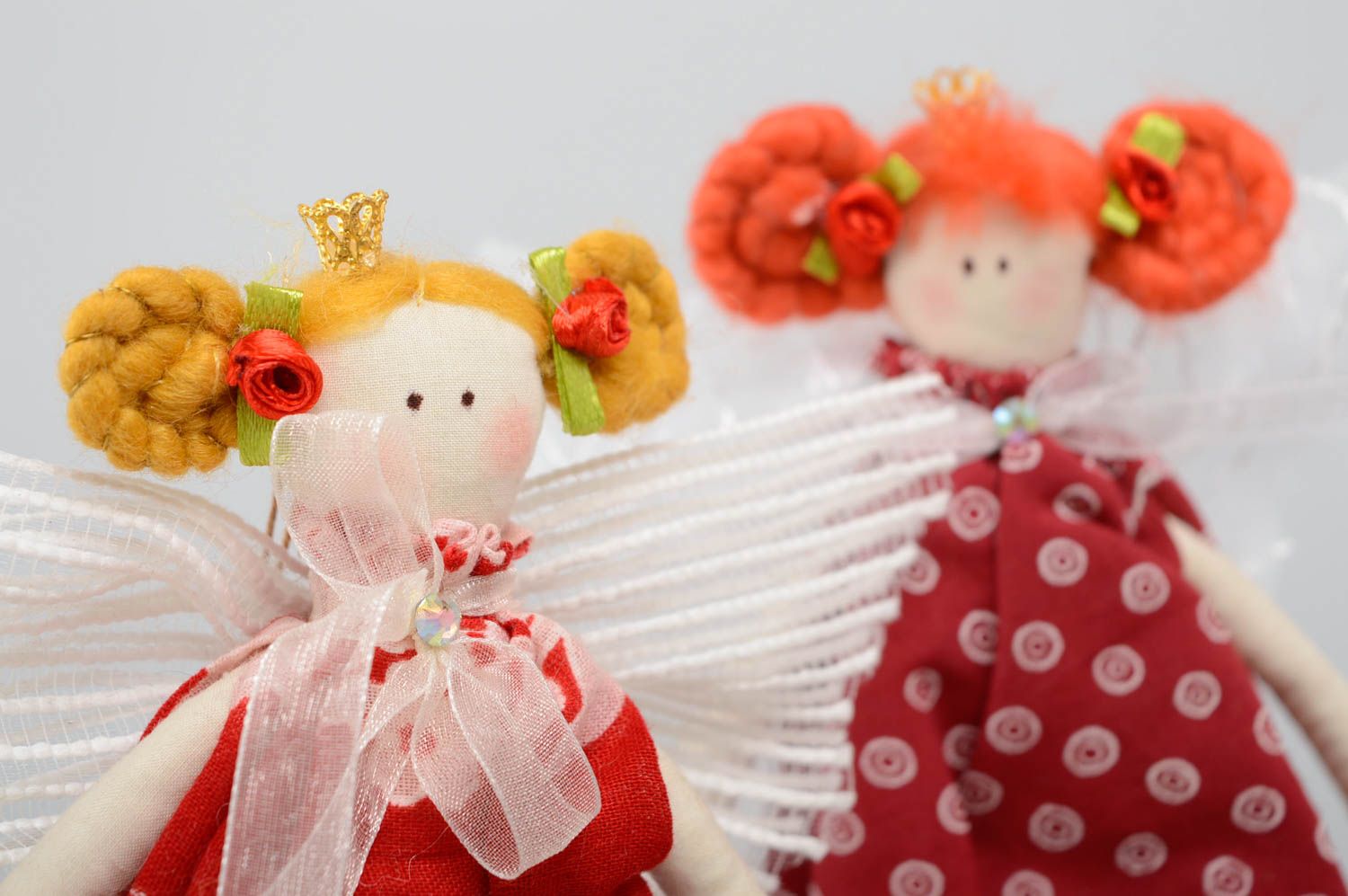 Déco en tissu à suspendre en forme d'ange en coton faite main poupée décorative photo 5