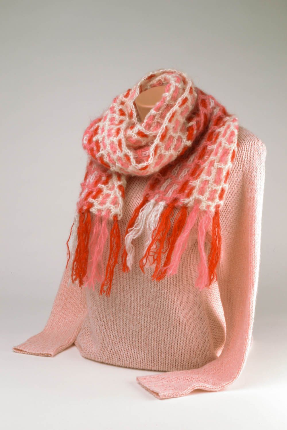 Warm crochet winter scarf photo 2