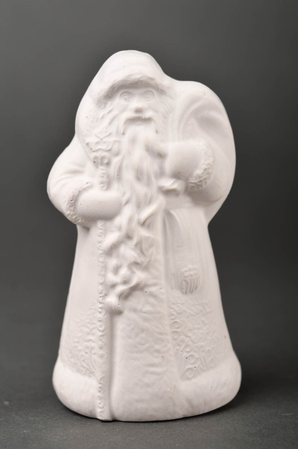 Figurine père Noël faite main Figurine en plâtre à peindre Loisirs créatifs photo 2