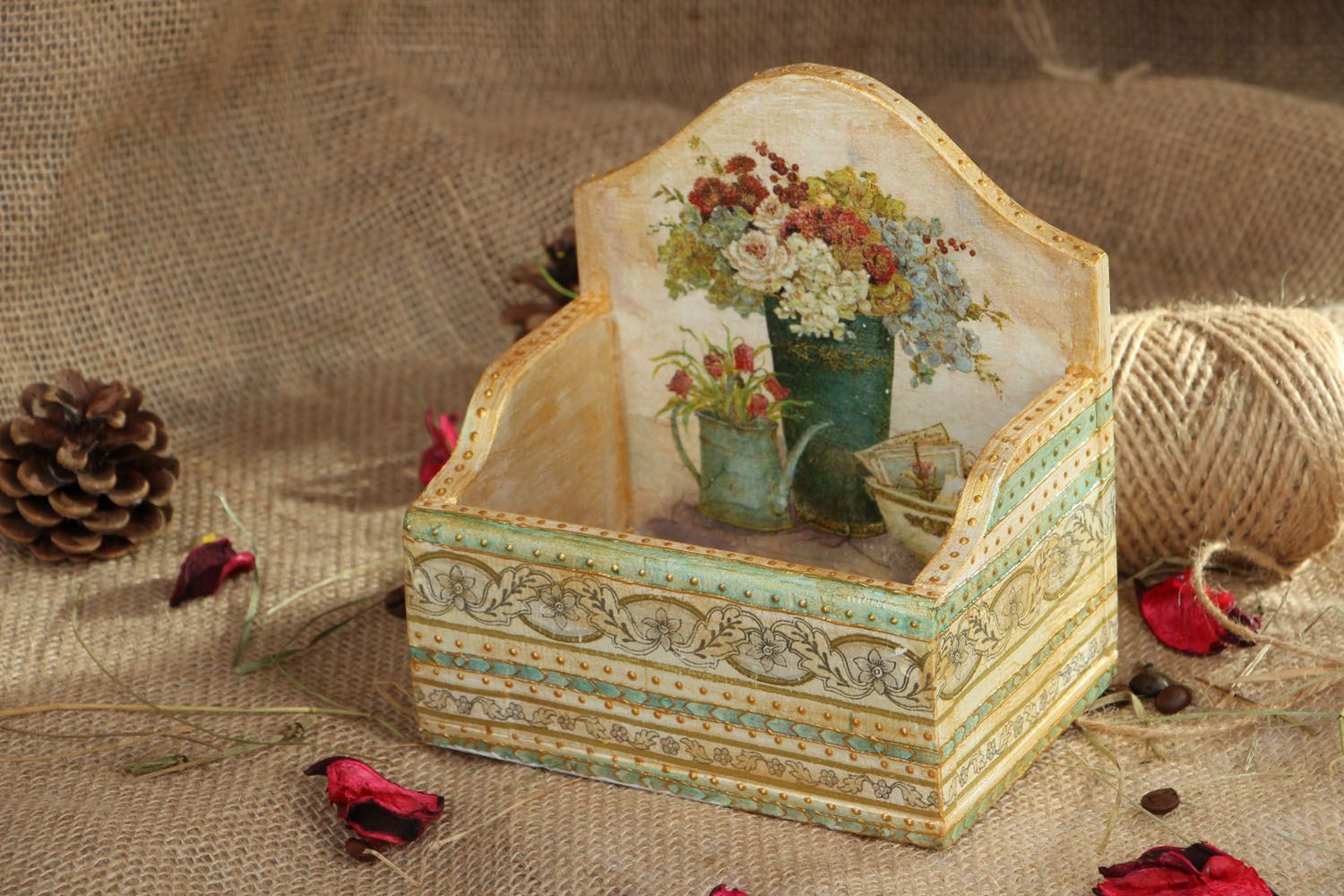 Decoupage box for spices photo 5