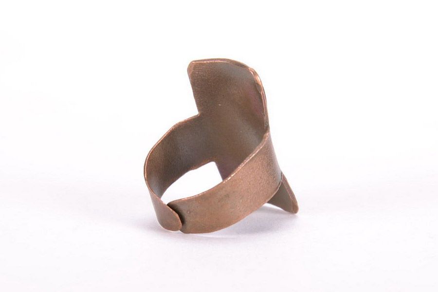 Massiver Ring aus Kupfer handmade foto 3