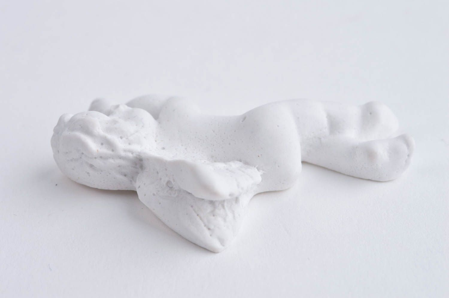 Handmade Rohling zum Bemalen Deko Figur kleine Skulptur aus Gips weißer Engel foto 4