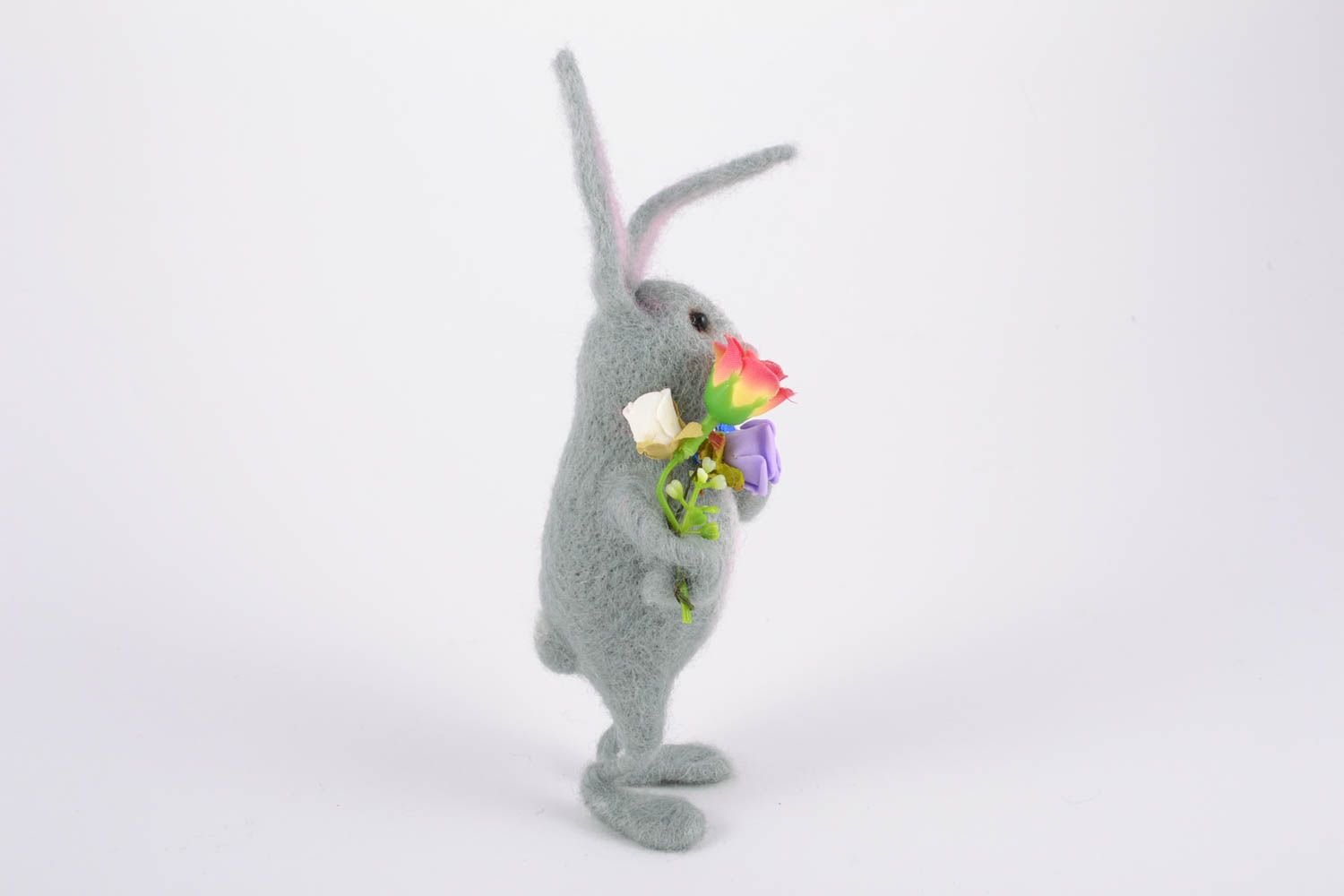 Wool toy for home Hare photo 5