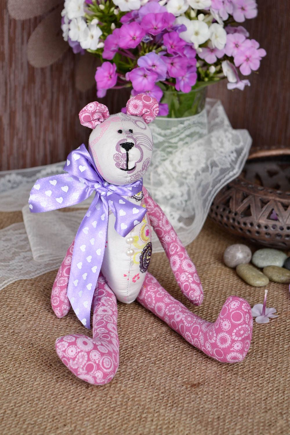 Handmade toy soft toy bear toy gifts for girl interior decorations souvenir idea photo 1